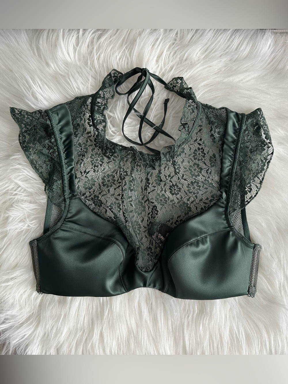 Victoria's Secret Dream Angels Satin & Lace Bra Halter Top